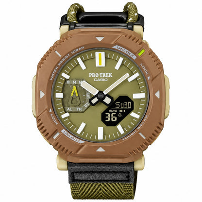 CASIO PRO TREK Olive Green & Brown