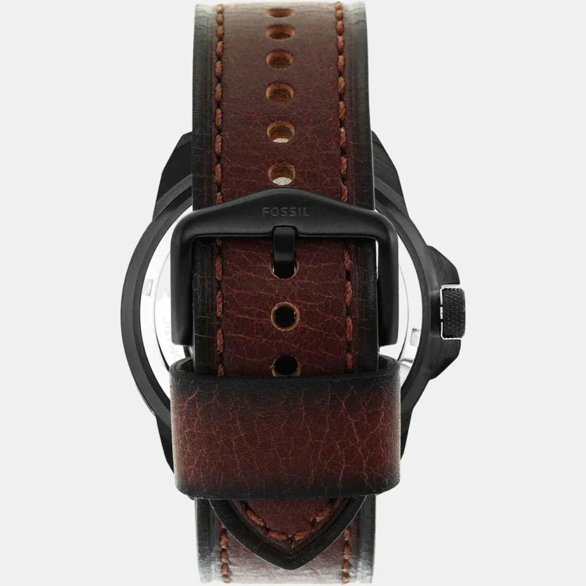 Bronson Men Automatic Black Dial Analog Leather Watch ME3219
